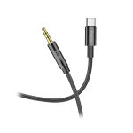 Кабель AUX Type-C - 3.5 mm Hoco UPA-19 (1 м.) <черный>