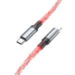Кабель USB-C Apple Lightning Hoco U112 (3A/60W/PD) <серый>