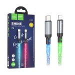 Кабель USB-C Apple Lightning Hoco U112 (3A/60W/PD) <серый>