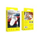 Автомобильное зарядное устройство USB Borofone BZ12 (2.4A/2 порта USB/кабель Lightning) <белый>