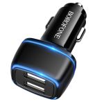 Автомобильное зарядное устройство USB Borofone BZ14 (2.4A/2 порта USB) <черный>