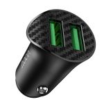 Автомобильное зарядное устройство USB Hoco Z39 (3A/2 порта USB/QC 3.0) <черный>