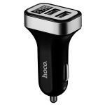 Автомобильное зарядное устройство USB Hoco Z3 (2 порта/3.1A/lcd) <черный>