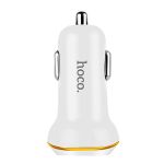 Автомобильное зарядное устройство USB Hoco Z1 (2 порта/2A) <белый>