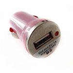 Автомобильное зарядное устройство USB 1000mA <розовый>