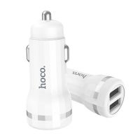 Автомобильное зарядное устройство USB Hoco Z27 (2 порта/2400mA) <белый> ― Оптовый PromiseMobile