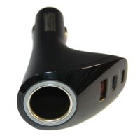Автомобильное зарядное устройство USB Remax RCC339 (88.5W/2 порта USB -C PD/QC 3.0/разъем прикуривателя/lcd) <черный>  ― Оптовый PromiseMobile
