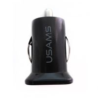 Автомобильное зарядное устройство USB Usams (2 порта/2000mA) <черный> ― Оптовый PromiseMobile