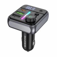 Автомобильный FM модулятор (трансмиттер) Borofone BC50 (20W/PD/QC3.0) <черный> ― Оптовый PromiseMobile