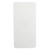 Защитное стекло для Huawei Y9 2018 (FLA-LX1) (2,5D/полная наклейка) <белый> ― Оптовый PromiseMobile