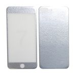 Защитное стекло для Apple iPhone 7 Plus/8 Plus (две стороны 4D) кожа <серебристый>
