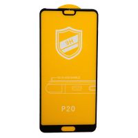 Защитное стекло для Huawei P20 (EML-L09, EML-L29) (2,5D/закаленное, полная наклейка) <черный> в блистере ― Оптовый PromiseMobile