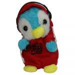 Игрушка пингвин DJ говорящий повторяющий звуки (14 см) <сине-красный>
