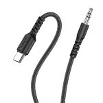 Кабель AUX Type-C - 3.5 mm Hoco UPA-17 (1 м.) <черный>