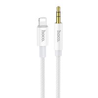 Кабель AUX iPhone Lightning - 3.5 mm Hoco UPA19 (1 м) <серебристый> ― Оптовый PromiseMobile