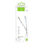 Кабель AUX iPhone Lightning - 3.5 mm Hoco UPA19 (1 м) <серебристый>