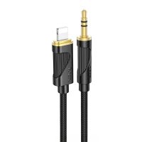 Кабель AUX iPhone Lightning - 3.5 mm Hoco UPA30 (1 м) <черный> ― Оптовый PromiseMobile