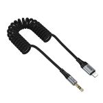 Кабель AUX iPhone Lightning - 3.5 mm Hoco UPA33A (1 м) <черный>