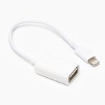 Кабель OTG (USB Host - Apple lightning) RockBox (10 см) <белый>