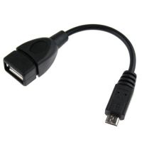 Кабель OTG (USB Host - Mini USB) (15 см) <черный> ― Оптовый PromiseMobile