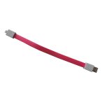 Кабель USB Apple iPhone Lightning дизайн браслет плоский <розовый>