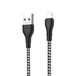 Кабель USB Apple iPhone Lightning Borofone BX39 <черно-белый>