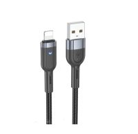 Кабель USB Apple iPhone Lightning Hoco U117 (2.4A/интеллектуальное отключение) <черный> ― Оптовый PromiseMobile