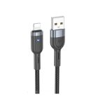 Кабель USB Apple iPhone Lightning Hoco U117 (2.4A/интеллектуальное отключение) <черный>