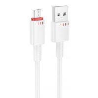 Кабель USB MicroUSB Borofone BX110 (2,4A/12W/1 метр) <белый> ― Оптовый PromiseMobile