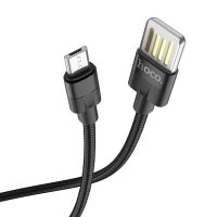 Кабель USB MicroUSB Hoco U55 <черный> ― Оптовый PromiseMobile