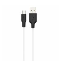 Кабель USB MicroUSB Hoco X21 Plus (1 метр) <белый> ― Оптовый PromiseMobile