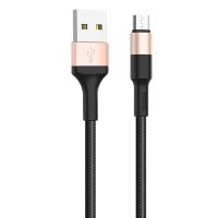 Кабель USB MicroUSB Hoco X26 <черно-золотой> ― Оптовый PromiseMobile