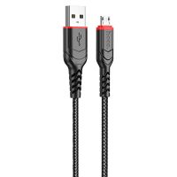 Кабель USB MicroUSB Hoco X59 (2.4A/1 метр) <черный> ― Оптовый PromiseMobile