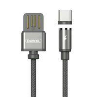 Кабель USB MicroUSB Remax RC-095m магнитный оплетка ткань <черный> ― Оптовый PromiseMobile