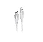 Кабель USB Type-C Hoco X99 (3A, прозрачный силикон, термостойкий) <серый>