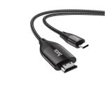 Кабель USB-C - HDMI Hoco UA16 (4K/30 Hz HD, оплетка нейлон, 2 м) <серый>