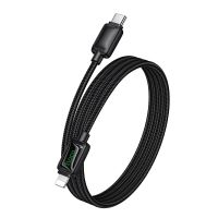 Кабель USB-C Lightning Hoco U146 (3A/30W/PD/оплетка нейлон/1.2 м) <черный>	 ― Оптовый PromiseMobile