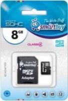 Карта памяти MicroSDHC 8 Gb CL4 Smart Buy в блистере с адаптером ― Оптовый PromiseMobile