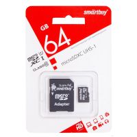 Карта памяти MicroSDXC 64 Gb CL10 UHS-I Smart Buy с адаптером ― Оптовый PromiseMobile