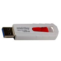 Карта памяти USB 3.0 128 Gb Smart Buy IRON <бело-красный> ― Оптовый PromiseMobile