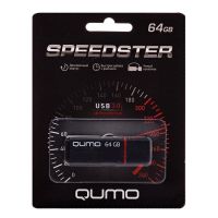 Карта памяти USB 3.0 64 Gb Qumo Speedster <черный> ― Оптовый PromiseMobile