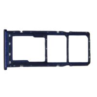 Лоток Sim-карты для Samsung SM-A105F (A10), SM-A125F (A12), SM-A205F (A20), SM-A305F (A30), SM-A505F (A50), SM-A705F (A70), SM-A750F (A7 2018), SM-M127F (M12) / Vivo Y91c и карты памяти <синий> ― Оптовый PromiseMobile