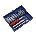 Набор скальпелей (3 рукоятки + 13 лезвий) + пластиковый бокс