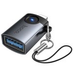 Переходник (адаптер) OTG (USB Host - iPhone lightning) Hoco UA46 <черный>