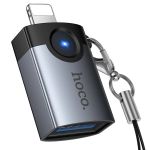 Переходник (адаптер) OTG (USB Host - iPhone lightning) Hoco UA46 <черный>