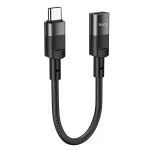Переходник (адаптер) OTG (USB-C Host - Lightning) Hoco U107 (10 см) <черный>