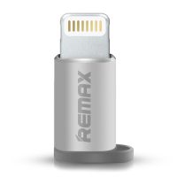 Переходник (адаптер) в порт iPhone Lightning для зарядки MicroUSB Remax RA-USB2 <серебристый> ― Оптовый PromiseMobile