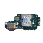 Плата нижняя для Samsung SM-S908B (Galaxy S22 Ultra) на системный разъем, разъем Sim-карты и микрофон