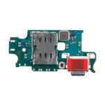 Плата нижняя для Samsung SM-S916B (Galaxy S23 Plus) на системный разъем, разъем Sim-карты и микрофон (оригинал)