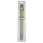 Ремешки для Apple Watch 38/40/41 mm Sport Band силиконовый перфорированный (размер L) <серо-зеленый>
